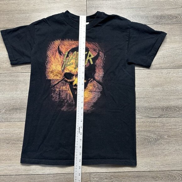 Slayer Skulls Metal Band Music Y2K Shirt Mens Size S Black Graphic Tee Band - Picture 6 of 6